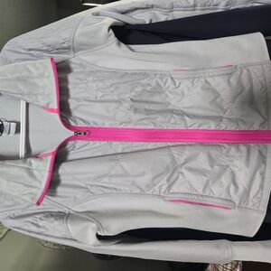 The North Face Gray and Pink Ski Jacket Insulated Weather-Resistant